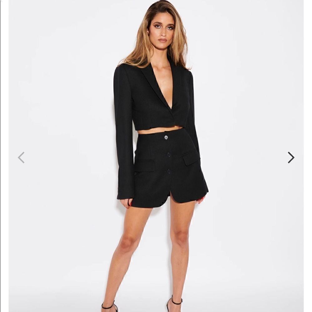 Effie Kats brand Sylo Mini Skirt Blazer Black